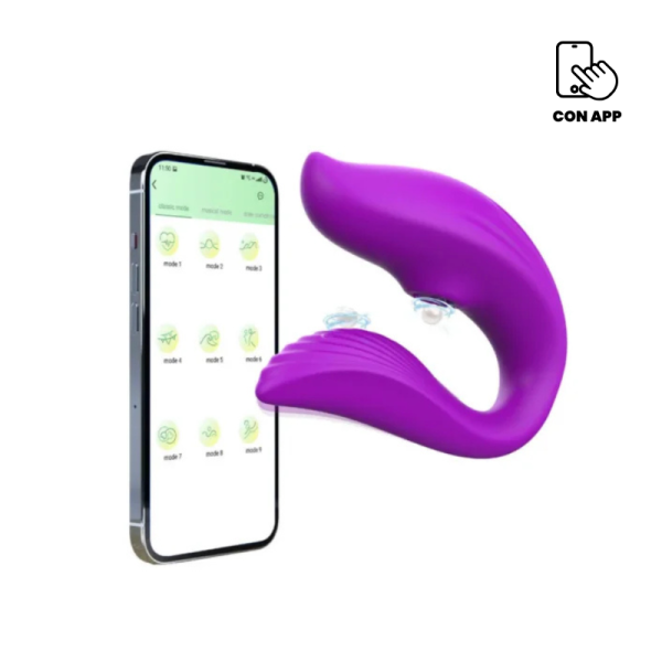 Vibrador y succionador a control APP Vivian MF1031