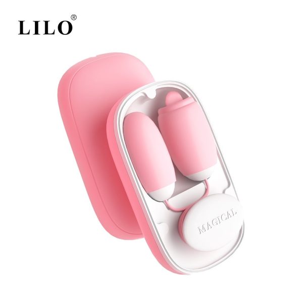 Huevo vibrador y lamedor con Caja magnetica MagicBox  LL-2304-B